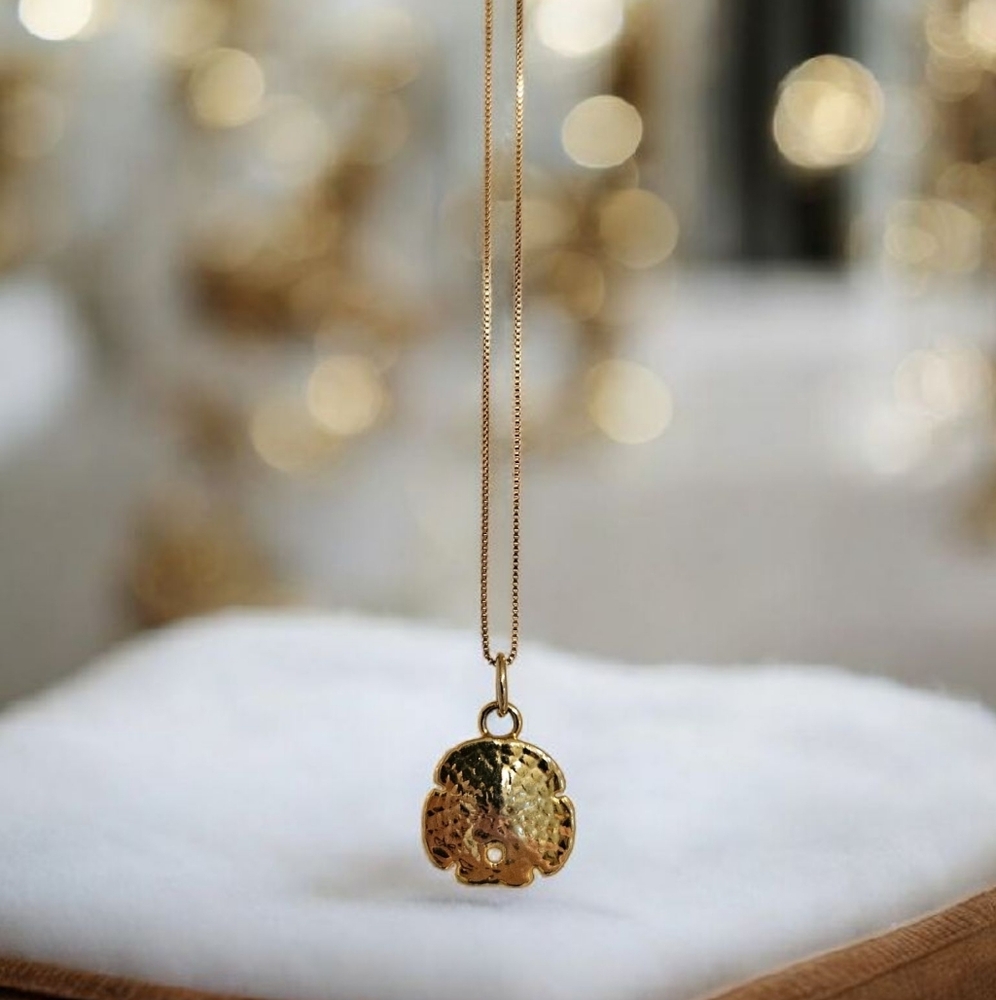 Vintage  Golden Sand Doller Pendant